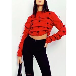 Stacked To Filth Drawstring/Toggles Sweatshirt